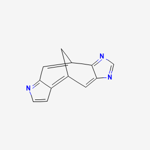 molecular formula C12H7N3 B14249887 3,5,12-triazatetracyclo[6.6.1.02,6.09,13]pentadeca-1(14),2,4,6,8,10,12-heptaene CAS No. 240419-90-3