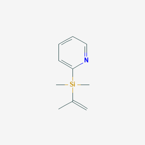 molecular formula C10H15NSi B14249891 2-[Dimethyl(prop-1-en-2-yl)silyl]pyridine CAS No. 496838-93-8