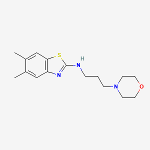 molecular formula C16H23N3OS B1424991 5,6-二甲基-N-(3-吗啉丙基)苯并[d]噻唑-2-胺 CAS No. 1286725-75-4