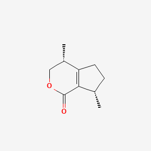 molecular formula C10H14O2 B14249941 (4R,7S)-4,7-Dimethyl-4,5,6,7-tetrahydrocyclopenta[c]pyran-1(3H)-one CAS No. 185409-63-6