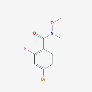 B1424999 4-Bromo-2-fluoro-N-methoxy-N-methylbenzamide CAS No. 801303-33-3