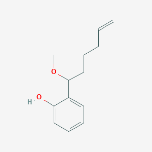 molecular formula C13H18O2 B14250004 Phenol, 2-(1-methoxy-5-hexenyl)- CAS No. 500780-08-5