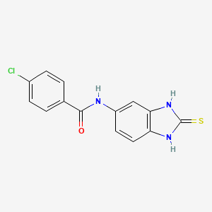 4-Chloro-N-(2-sulfanylidene-2,3-dihydro-1H-benzimidazol-5-yl)benzamide