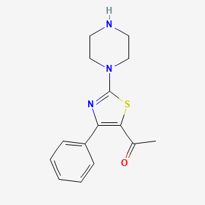 B1425004 1-(4-Phenyl-2-piperazin-1-yl-1,3-thiazol-5-yl)ethanone CAS No. 1283108-94-0