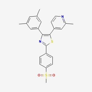 4-{4-(3,5-Dimethylphenyl)-2-[4-(methanesulfonyl)phenyl]-1,3-thiazol-5-yl}-2-methylpyridine