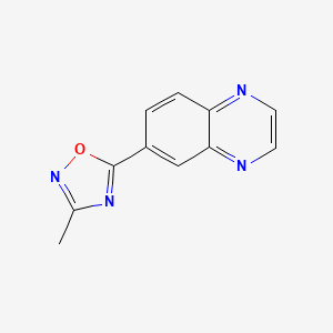 molecular formula C11H8N4O B1425014 6-(3-甲基-1,2,4-恶二唑-5-基)喹喔啉 CAS No. 1283108-26-8