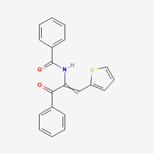 N-[3-Oxo-3-phenyl-1-(thiophen-2-yl)prop-1-en-2-yl]benzamide