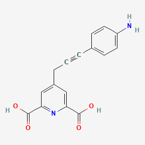 4-[3-(4-Aminophenyl)prop-2-yn-1-yl]pyridine-2,6-dicarboxylic acid