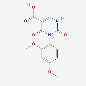 molecular formula C13H12N2O6 B1425024 3-(2,4-二甲氧基苯基)-2,4-二氧代-1,2,3,4-四氢嘧啶-5-羧酸 CAS No. 1283108-27-9
