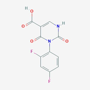 molecular formula C11H6F2N2O4 B1425026 3-(2,4-二氟苯基)-2,4-二氧代-1,2,3,4-四氢嘧啶-5-羧酸 CAS No. 1283108-24-6
