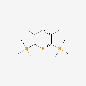 molecular formula C13H25PSi2 B14250283 Phosphorin, 3,5-dimethyl-2,6-bis(trimethylsilyl)- CAS No. 355126-09-9