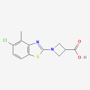 molecular formula C12H11ClN2O2S B1425038 1-(5-氯-4-甲基-1,3-苯并噻唑-2-基)氮杂环丁-3-羧酸 CAS No. 1283109-24-9