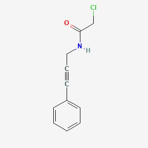 molecular formula C11H10ClNO B1425050 2-氯-N-(3-苯基丙-2-炔-1-基)乙酰胺 CAS No. 1311316-17-2