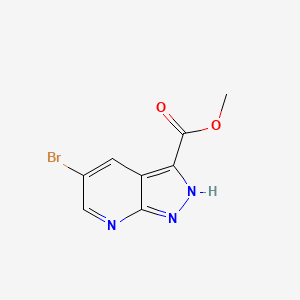 molecular formula C8H6BrN3O2 B1425052 5-溴-1H-吡唑并[3,4-b]吡啶-3-甲酸甲酯 CAS No. 916325-84-3