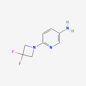 molecular formula C8H9F2N3 B1425063 6-(3,3-二氟氮杂环丁烷-1-基)吡啶-3-胺 CAS No. 1045335-19-0