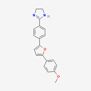 1H-Imidazole, 4,5-dihydro-2-[4-[5-(4-methoxyphenyl)-2-furanyl]phenyl]-