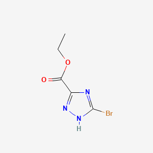molecular formula C5H6BrN3O2 B1425075 5-溴-1H-1,2,4-三唑-3-羧酸乙酯 CAS No. 774608-89-8