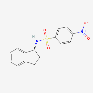 N-[(1R)-2,3-Dihydro-1H-inden-1-yl]-4-nitrobenzene-1-sulfonamide