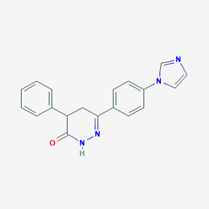B142508 6-((4-Imidazol-1-yl)phenyl)-4-phenyl-4,5-dihydro-2H-pyridazin-3-one CAS No. 130082-42-7