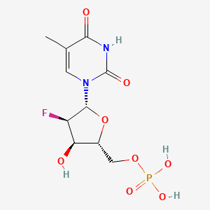 [(2R,3R,4R,5R)-4-fluoro-3-hydroxy-5-(5-methyl-2,4-dioxo-pyrimidin-1-yl)tetrahydrofuran-2-yl]methyl dihydrogen phosphate