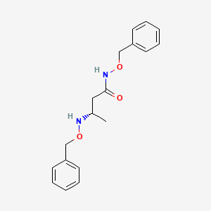 Butanamide, N-(phenylmethoxy)-3-[(phenylmethoxy)amino]-, (3S)-