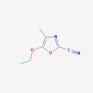 molecular formula C7H8N2O2 B14250845 2-Oxazolecarbonitrile, 5-ethoxy-4-methyl- CAS No. 189807-90-7