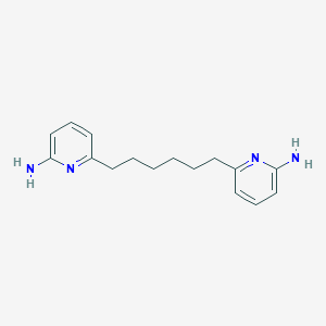 molecular formula C16H22N4 B14250882 6,6'-(Hexane-1,6-diyl)di(pyridin-2-amine) CAS No. 189810-33-1