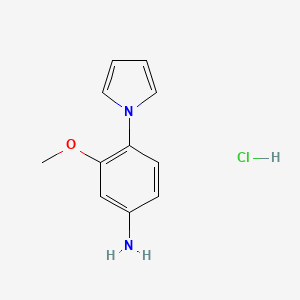 molecular formula C11H13ClN2O B1425092 3-甲氧基-4-(1H-吡咯-1-基)苯胺盐酸盐 CAS No. 1279219-16-7