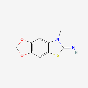 molecular formula C9H8N2O2S B1425098 7-甲基-[1,3]二氧杂[4',5':4,5]苯并[1,2-d]噻唑-6(7H)-亚胺 CAS No. 1286726-65-5