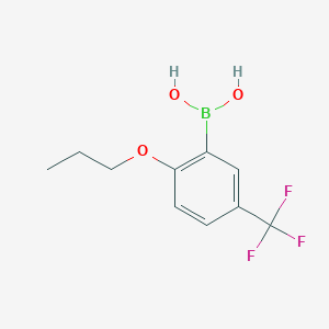 molecular formula C10H12BF3O3 B1425100 (2-丙氧基-5-(三氟甲基)苯基)硼酸 CAS No. 1162257-29-5