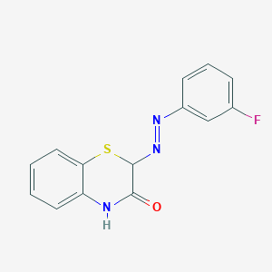 2-[(E)-(3-Fluorophenyl)diazenyl]-2H-1,4-benzothiazin-3(4H)-one