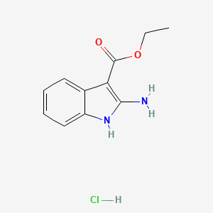 molecular formula C11H13ClN2O2 B1425110 盐酸乙基 2-氨基-1H-吲哚-3-羧酸酯 CAS No. 1187830-59-6