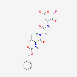 L-Alaninamide, N-[(phenylmethoxy)carbonyl]-L-valyl-N-[(1R)-3-fluoro-1-(2-methoxy-2-oxoethyl)-2-oxopropyl]-(9CI)