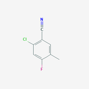 molecular formula C8H5ClFN B1425114 2-氯-4-氟-5-甲基苯甲腈 CAS No. 924626-79-9