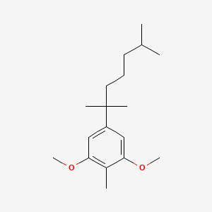 molecular formula C18H30O2 B14251155 Benzene, 1,3-dimethoxy-2-methyl-5-(1,1,5-trimethylhexyl)- CAS No. 406920-19-2