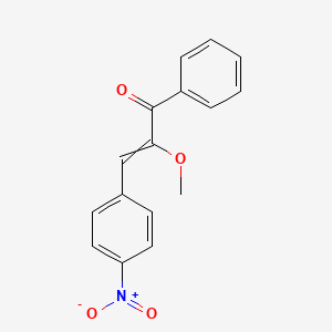 molecular formula C16H13NO4 B14251156 2-Methoxy-3-(4-nitrophenyl)-1-phenylprop-2-en-1-one CAS No. 184245-11-2