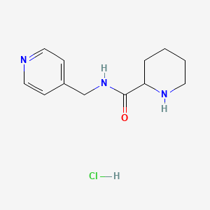 molecular formula C12H18ClN3O B1425116 N-(4-吡啶基甲基)-2-哌啶甲酰胺盐酸盐 CAS No. 1246172-41-7