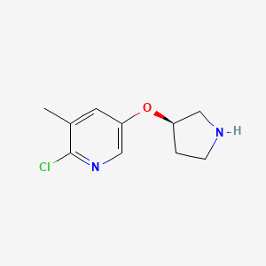 2-Chloro-3-methyl-5-{[(3R)-pyrrolidin-3-yl]oxy}pyridine