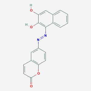 1-[2-(2-Oxo-2H-1-benzopyran-6-yl)hydrazinyl]naphthalene-2,3-dione