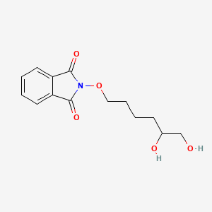 molecular formula C14H17NO5 B14251242 2-[(5,6-Dihydroxyhexyl)oxy]-1H-isoindole-1,3(2H)-dione CAS No. 212061-20-6