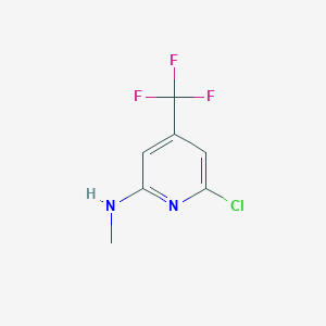 molecular formula C7H6ClF3N2 B1425125 (6-氯-4-(三氟甲基)吡啶-2-基)-甲胺 CAS No. 1208081-32-6
