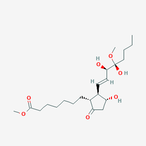 B1425127 Prost-13-en-1-oic acid, 11,15-dihydroxy-16-methoxy-16-methyl-9-oxo-, methyl ester, (11alpha,13E,15R,16R)- CAS No. 76822-56-5