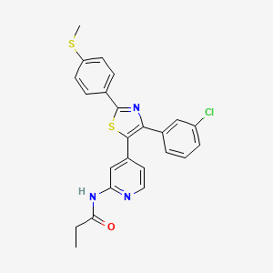 N-[4-[4-(3-Chlorophenyl)-2-[4-(methylthio)phenyl]-1,3-thiazol-5-YL]-2-pyridyl]propionamide