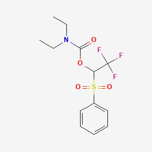 1-(Benzenesulfonyl)-2,2,2-trifluoroethyl diethylcarbamate