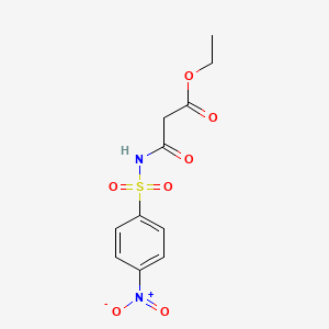 Ethyl 3-[(4-nitrobenzene-1-sulfonyl)amino]-3-oxopropanoate