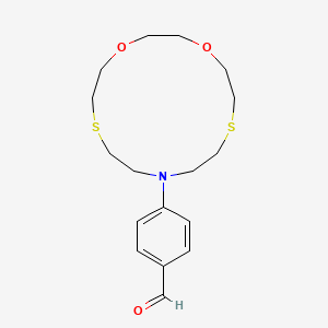 Benzaldehyde, 4-(1,4-dioxa-7,13-dithia-10-azacyclopentadec-10-yl)-