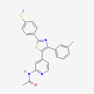 N-(4-{4-(3-Methylphenyl)-2-[4-(methylsulfanyl)phenyl]-1,3-thiazol-5-yl}pyridin-2-yl)acetamide