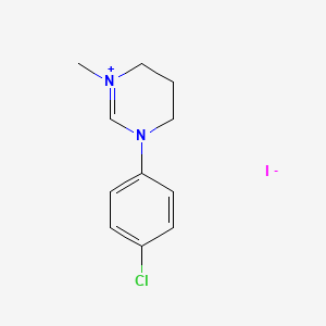 3-(4-Chlorophenyl)-1-methyl-3,4,5,6-tetrahydropyrimidin-1-ium iodide