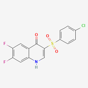 molecular formula C15H8ClF2NO3S B1425151 3-(4-氯苯磺酰基)-6,7-二氟-1,4-二氢喹啉-4-酮 CAS No. 1325307-29-6