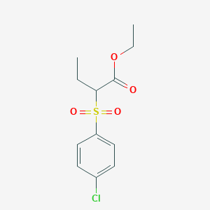 Ethyl 2-(4-chlorobenzene-1-sulfonyl)butanoate